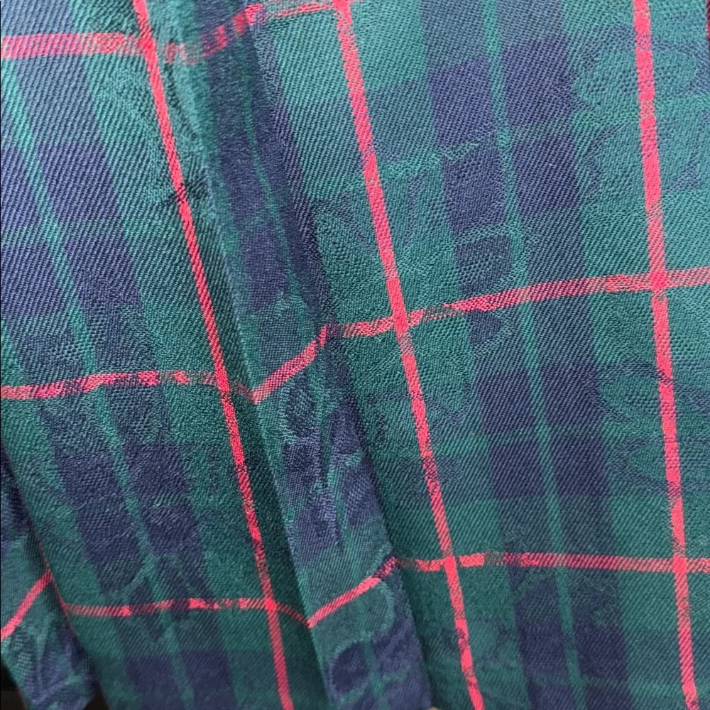 Vintage Pendleton classic preppy plaid hidden floral pleated skirt 14 Petite